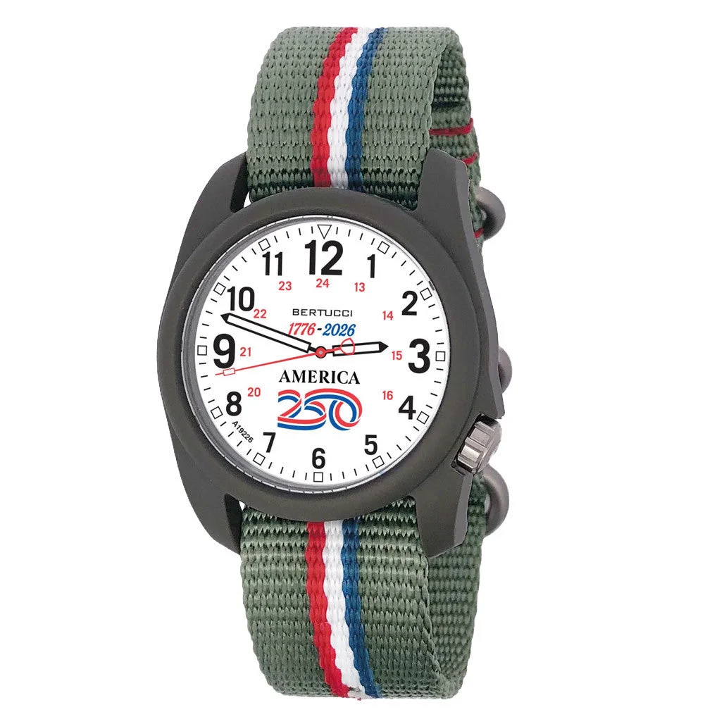Bertucci Field America 250 White Dial Watch #11158 40 mm kol saati