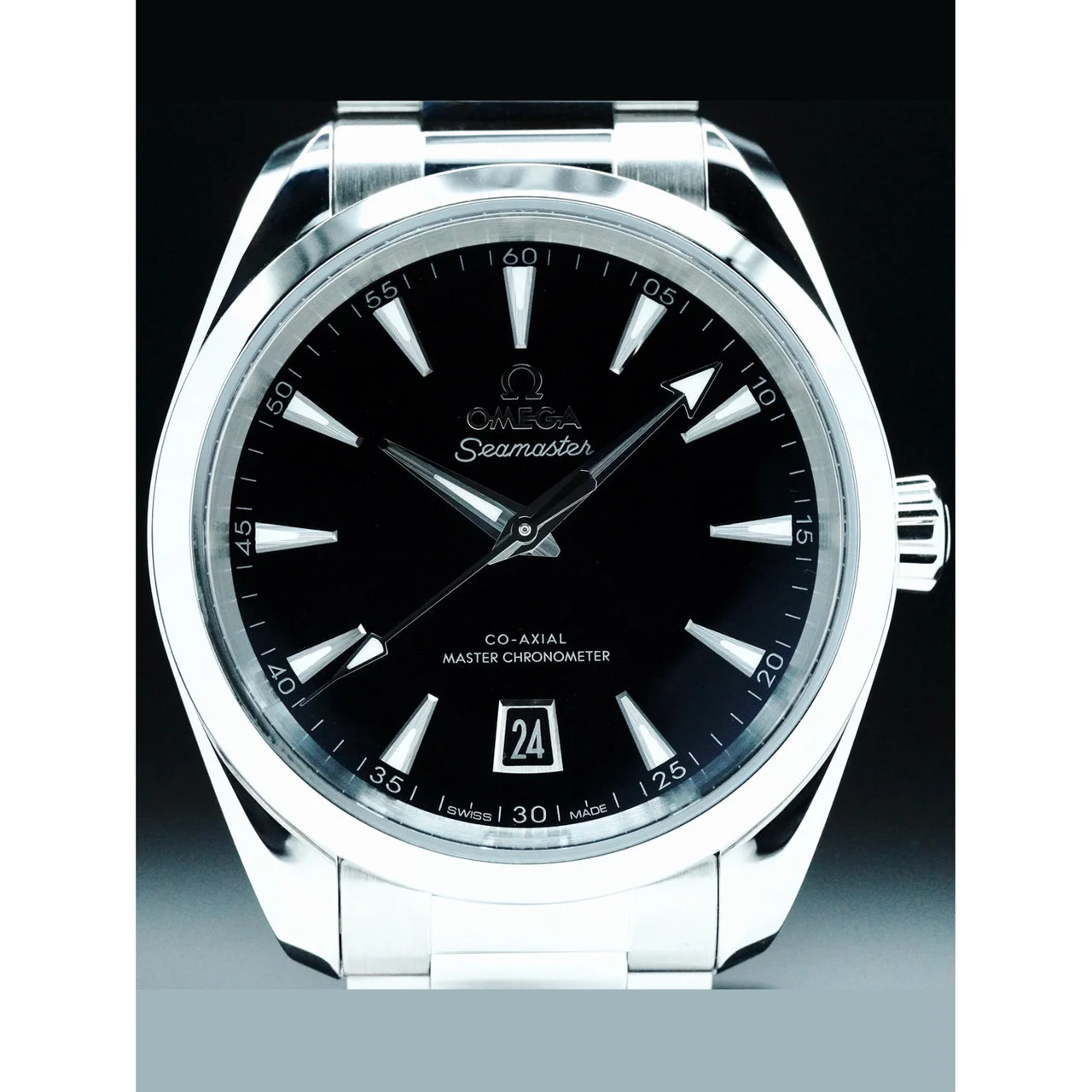OMEGA Seamaster Aqua Terra 150M 38mm Black Steel on Bracelet 210000074284 38 mm kol saati