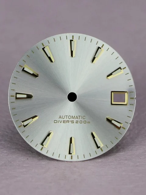 Tandorio Premium GS Dial 28.5mm Fits NH35 Movement Blue Lume Refractive Stripe Surface 584