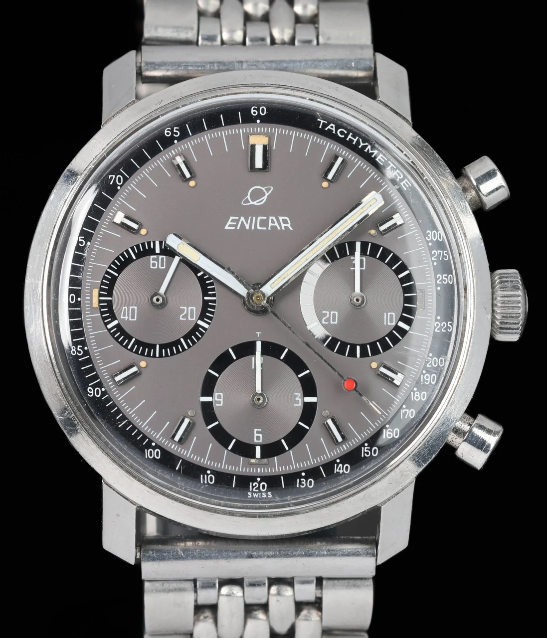 Crown Vintage ENICAR-GARNIX-PRE-SHERPA-36MM-1960s 36 mm kol saati