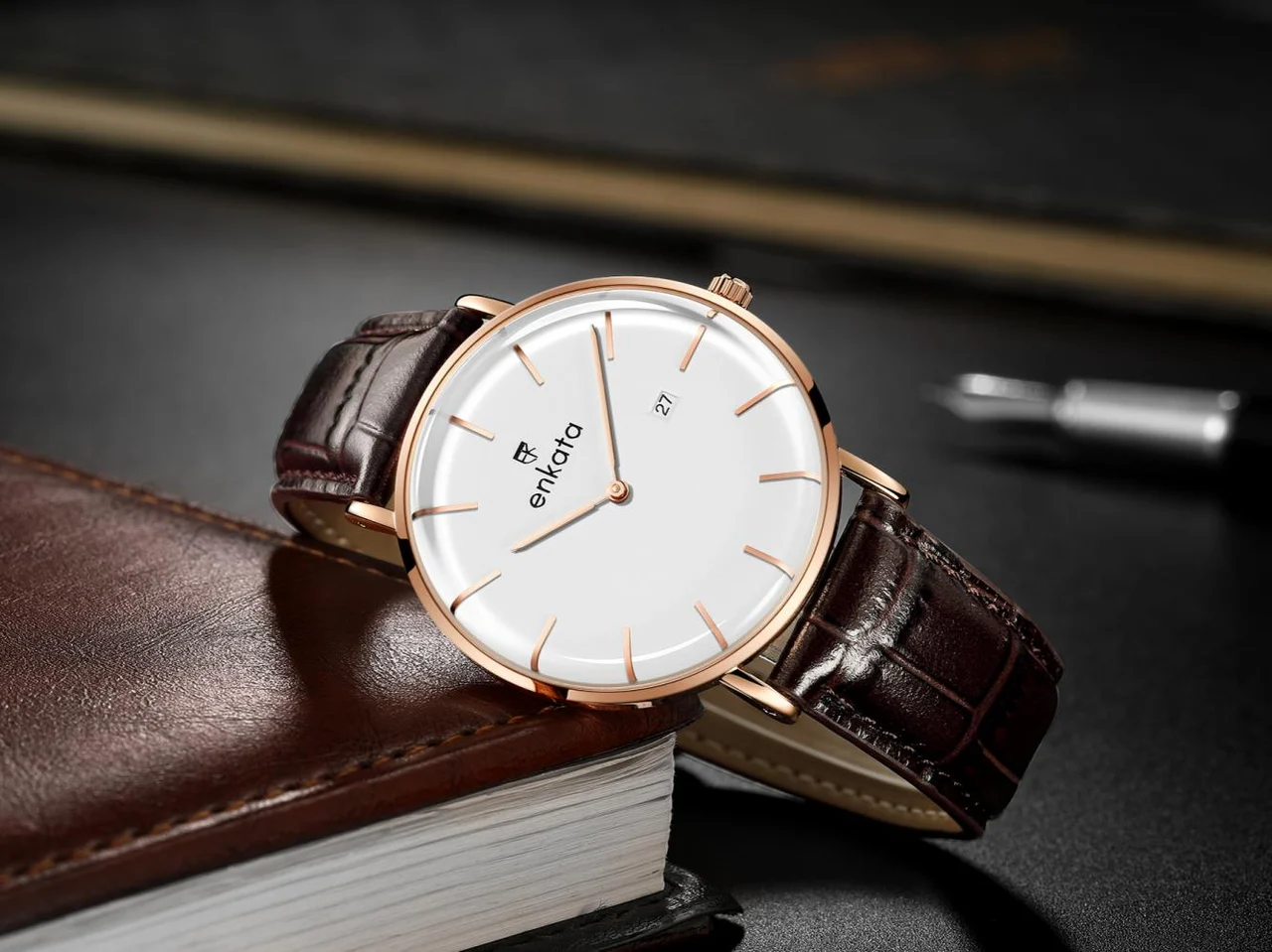 Enkatawatches Titan White 40 mm kol saati