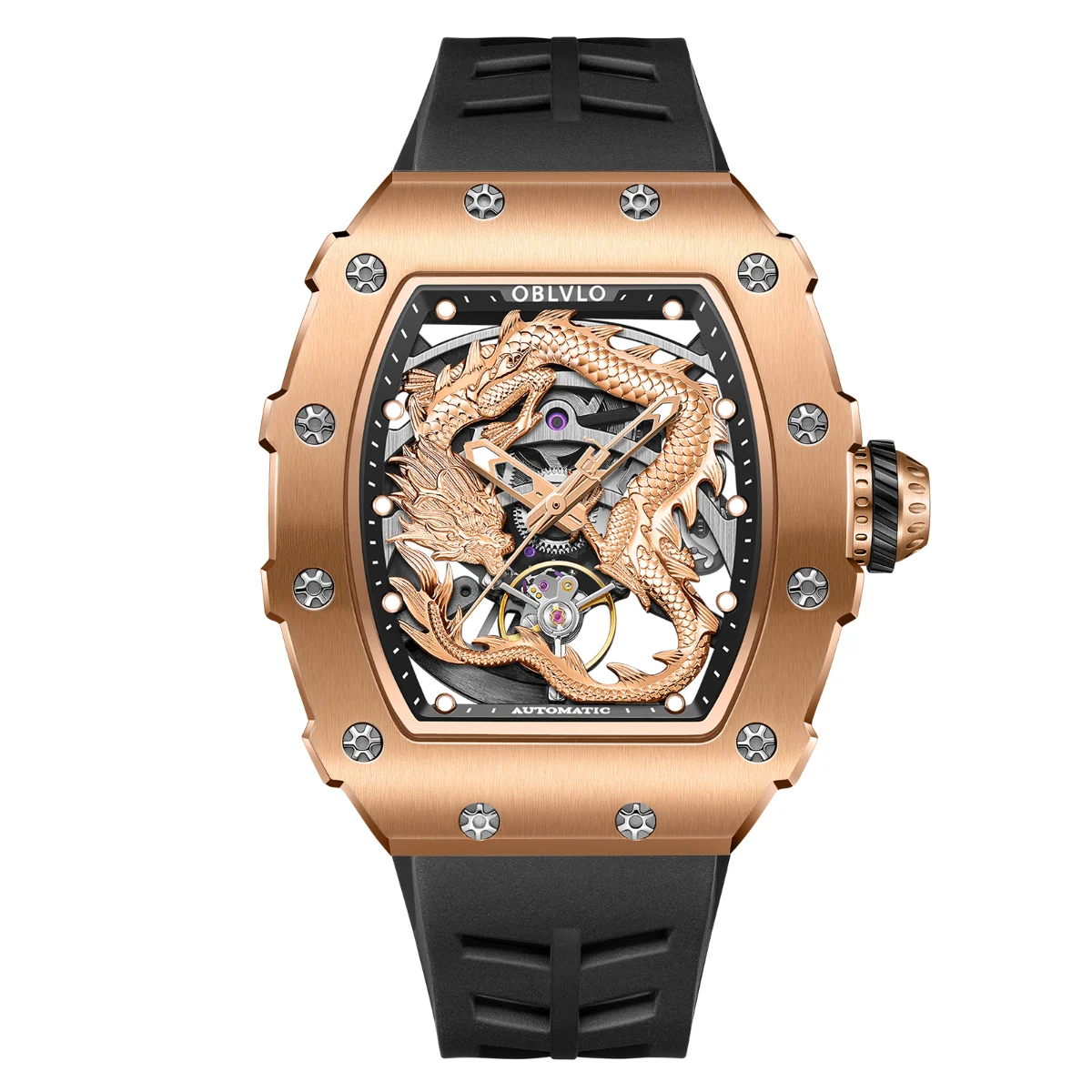 OBLVLO Xm-dragon-pgr 43 mm kol saati