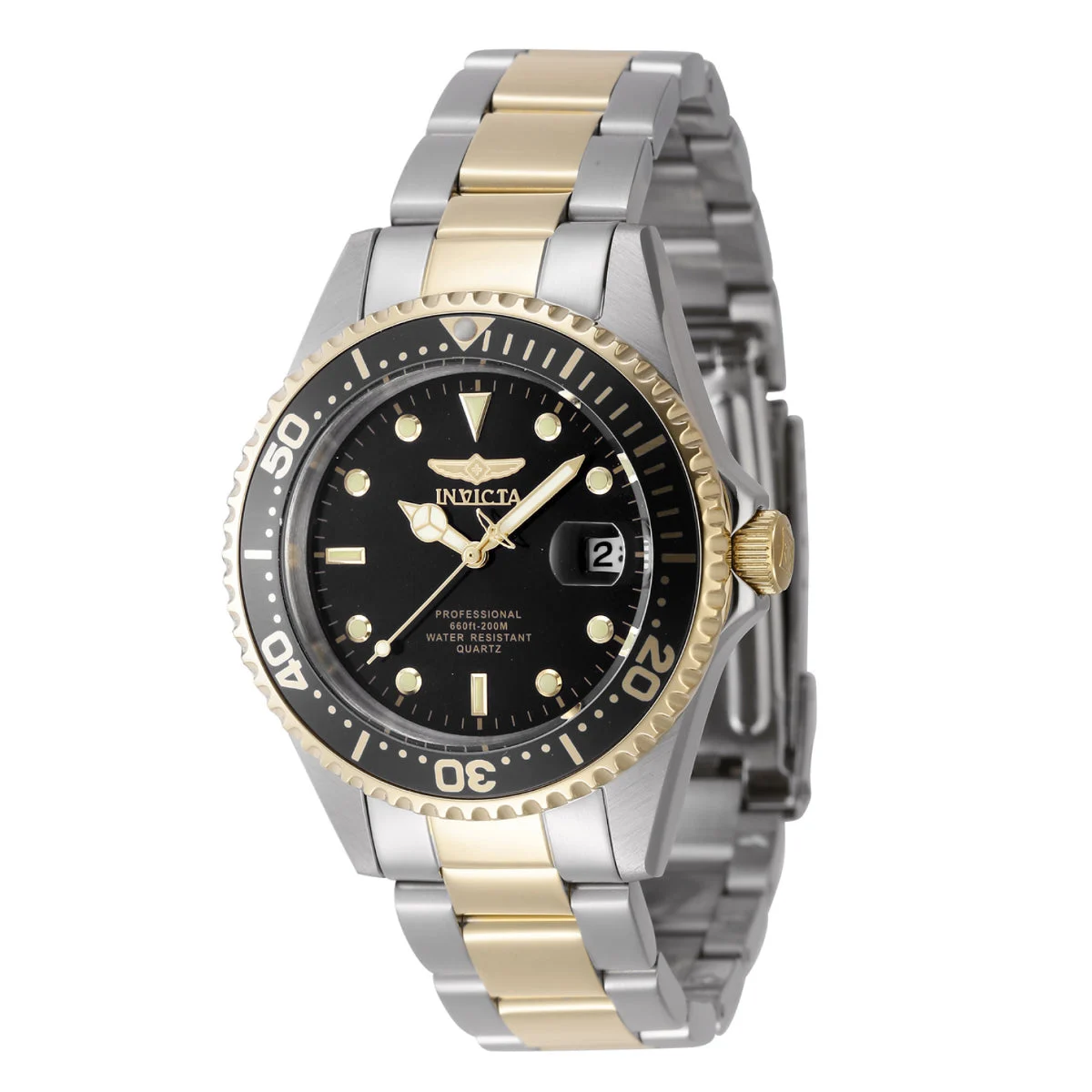 Invicta Open Box Pro Diver Watch - 37.5mm, Gold, Steel (AIC-8934OB) 37.5 mm kol saati