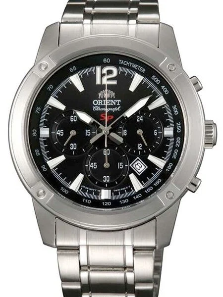 Orient Quartz Chronograph with 60-Minute Stopwatch and 24-Hr Sub-Dial #TW01004B kol saati