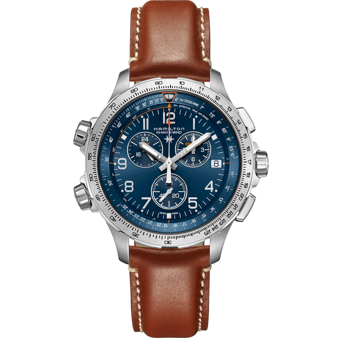 Hamilton Khaki Aviation X-Wind GMT Chrono Quartz H77922541 46 mm kol saati