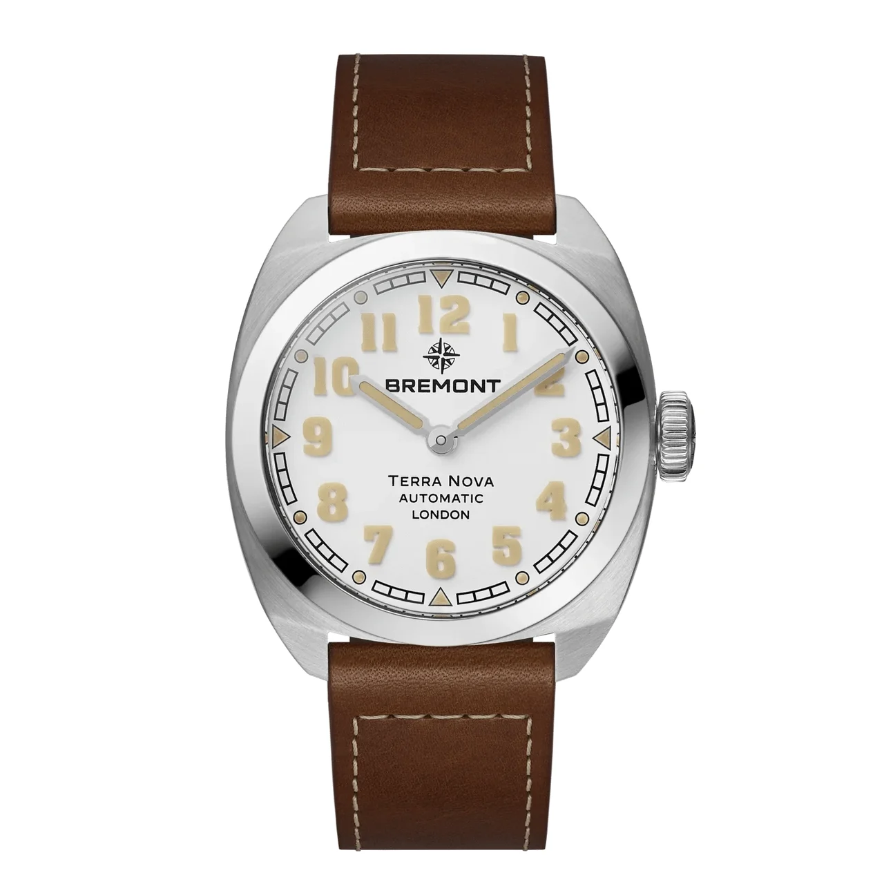 Bremont Terra Nova TN38-ND-SS-WH-L-S 38 mm kol saati