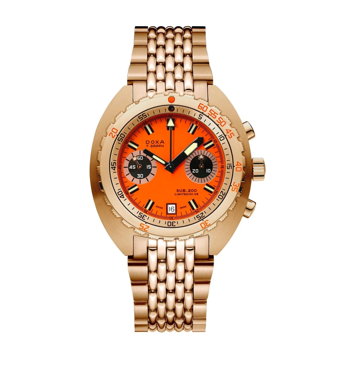 Doxa SUB 200 T.GRAPH – 18K Gold 805.40.351LE.13 43 mm kol saati