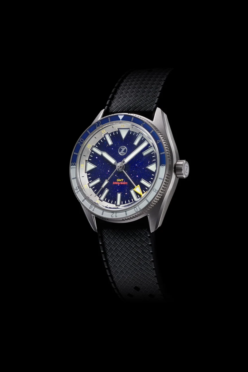 Zelos Horizons GMT 200m SS Aventurine Timekeepers Edition 20 mm kol saati
