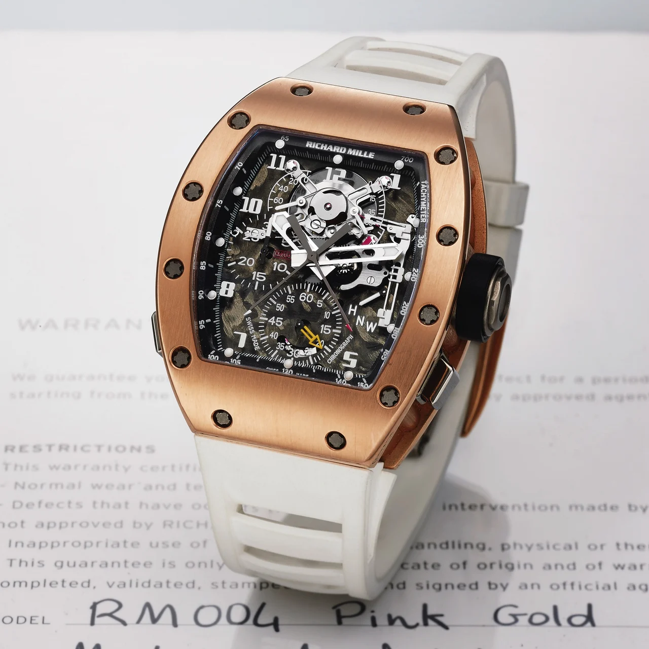 Richard Mille RICHARD MILLE REF. RM004 SPLIT-SECONDS CHRONOGRAPH PINK GOLD kol saati
