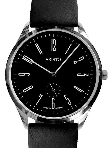 Aristo Bauhaus Style Watch with Swiss Ronda Quartz Movement #4H193 39 mm kol saati