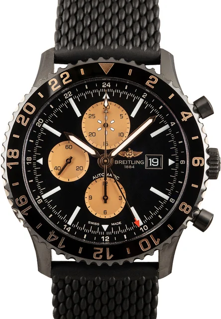 Breitling New Chronliner Chrono Black Steel Index Dial M243101A/BG29 kol saati
