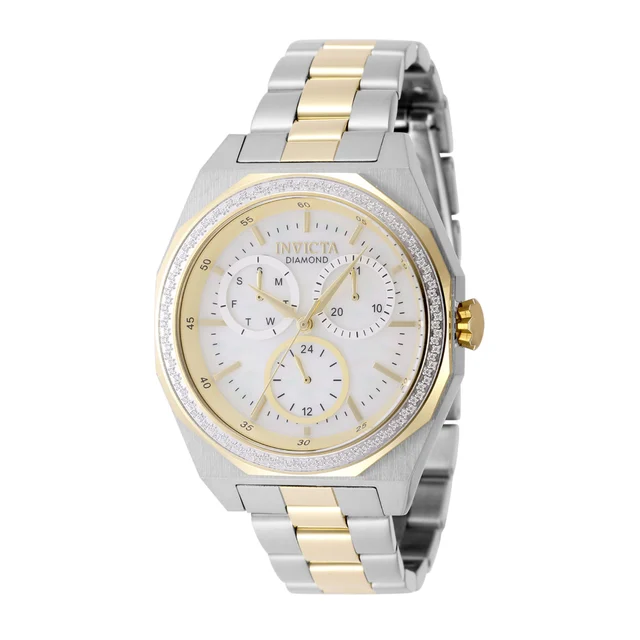 Invicta Elite Diamond 0.41 Carat Diamond Watch w/ Mother of Pearl Dial - 38mm, Gold, Steel