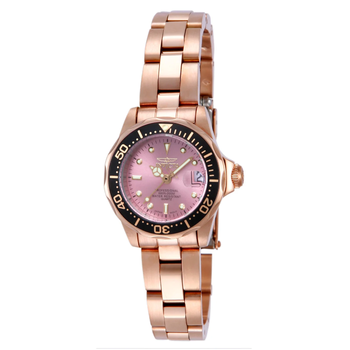 Invicta Pro Diver Auredrift Watch - 24.5mm, Rose Gold (ZG-14100) kol saati