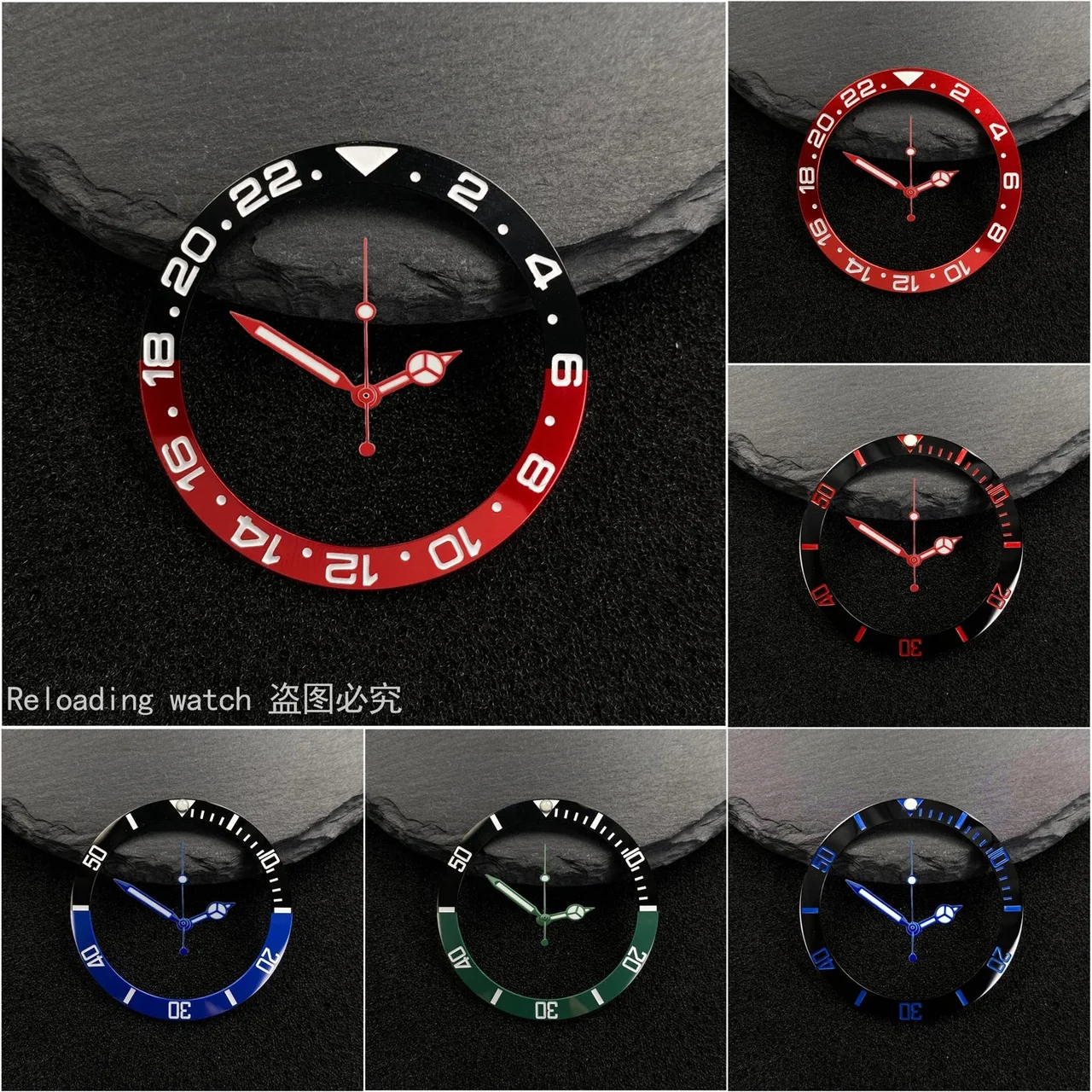 Tandorio Submariner Bezel NH35 38mm bezel insert red Hands Watch Hands Blue Green Luminous Red Green Blue Hands For NH35/36/4R/7S Movement Watches Parts 12000048135573733 38 mm kol saati