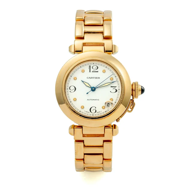 Cartier CARTIER REF. 1035, SELF-WINDING, CENTRE-SECONDS, DATE, WHITE-SILVER DIAL, INTEGRAT