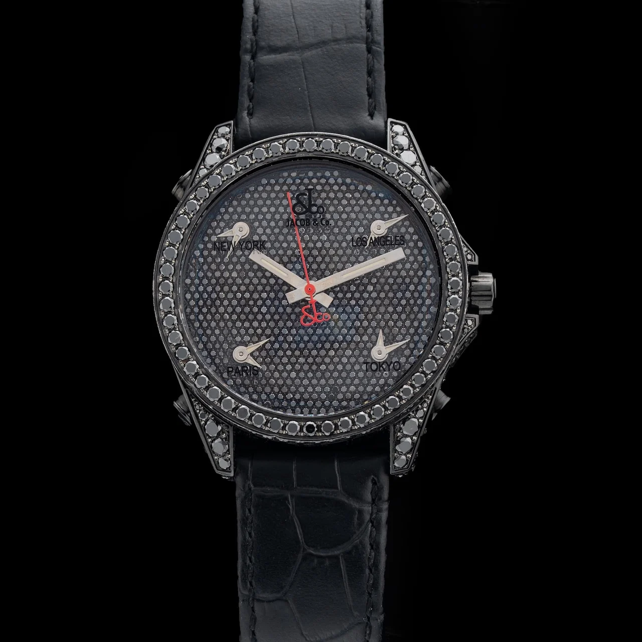 Jacob & Co. Jacob & Co. Five Time Zone Diamond JC-130 210009N36262 47 mm kol saati