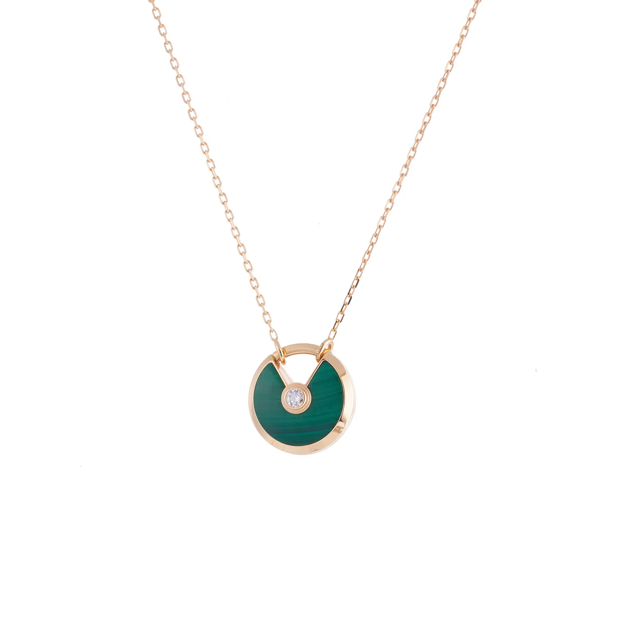 Cartier CARTIER, REF. B7224542, AMULETTE DE CARTIER, DIAMOND, MALACHITE, 18K PINK GOLD kol saati