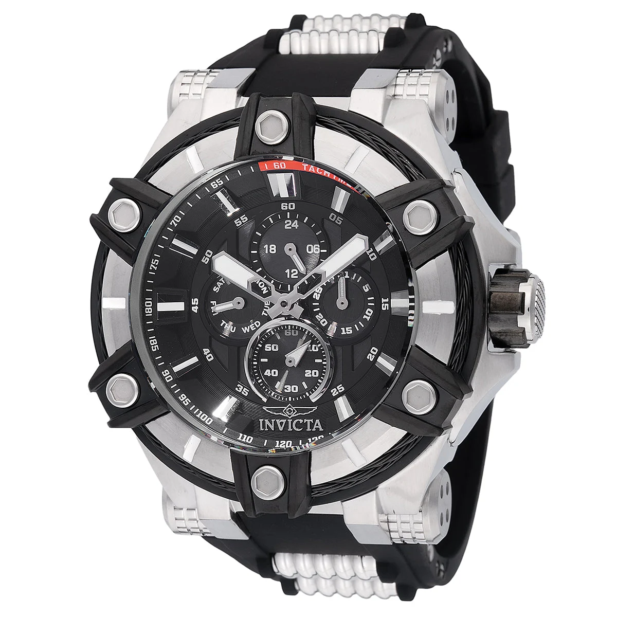 Invicta Bolt Havoc Watch - 52mm. Black, Steel (49406) 52 mm kol saati