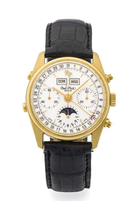 Paul Picot Triple Date Chronograph, Moonphase, Gold 4991-5140 kol saati