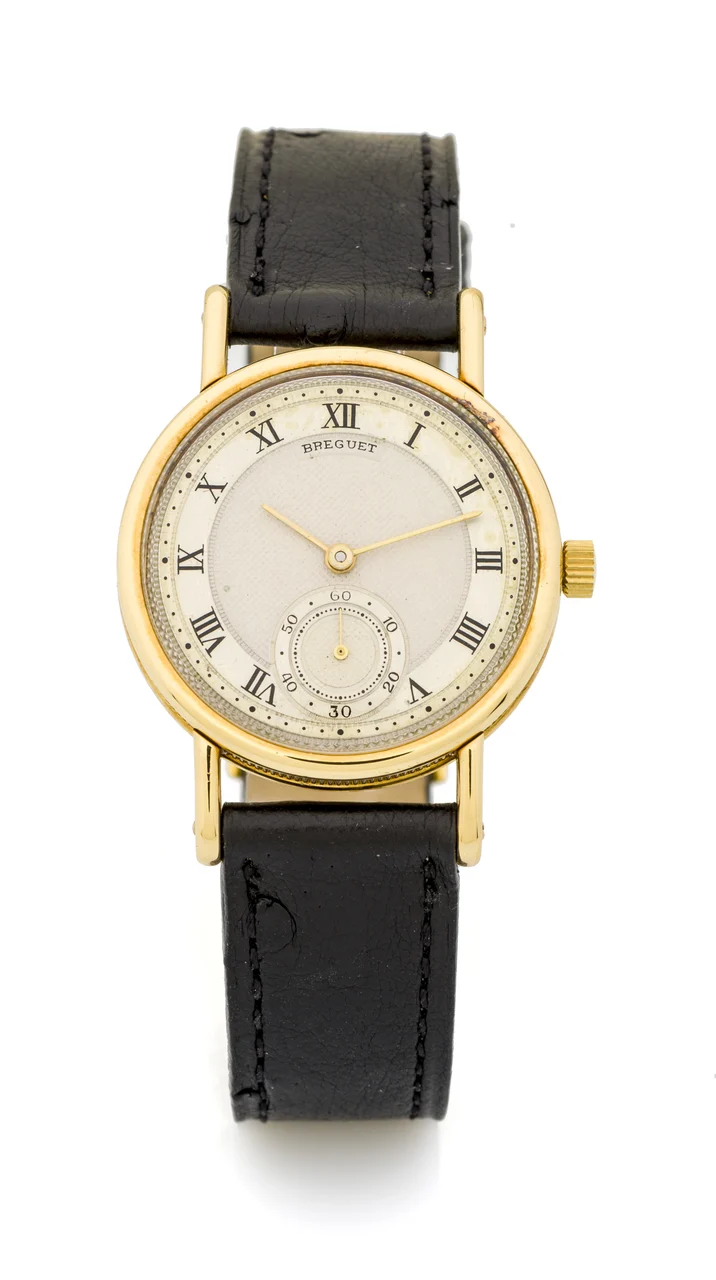 Breguet BREGUET, REF. 4785, YELLOW GOLD A fine and very rare manual wind 18k yellow gold wristwatch. kol saati