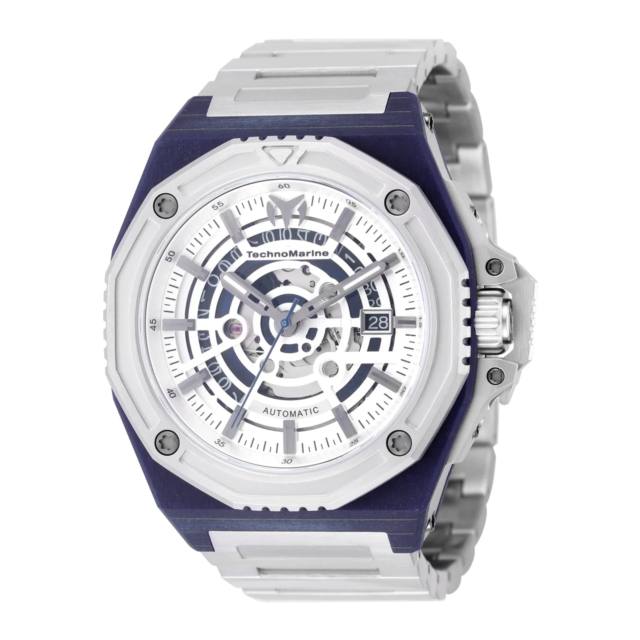 Technomarine Carbon Nautic Marine Automatic Watch with Forged Carbon Case - 45mm. Steel (TM-525043) 45 mm kol saati