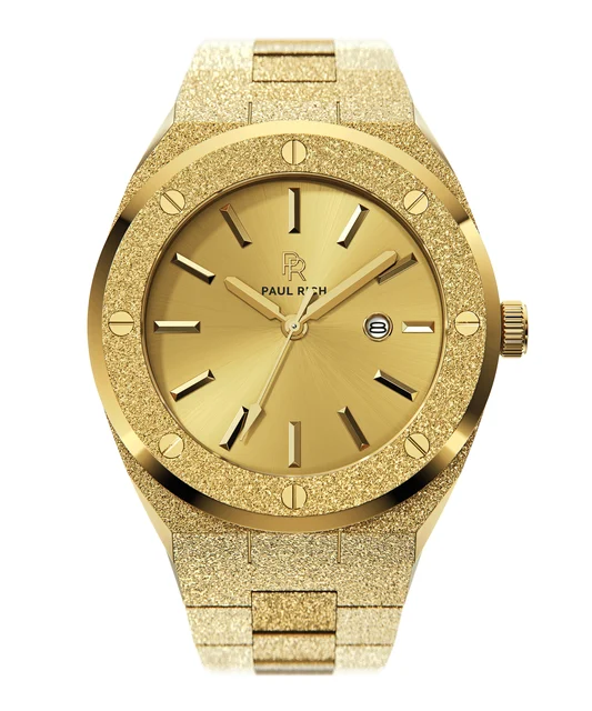 Paul Rich Frosted Signature PR68Frosted All_Gold kol saati