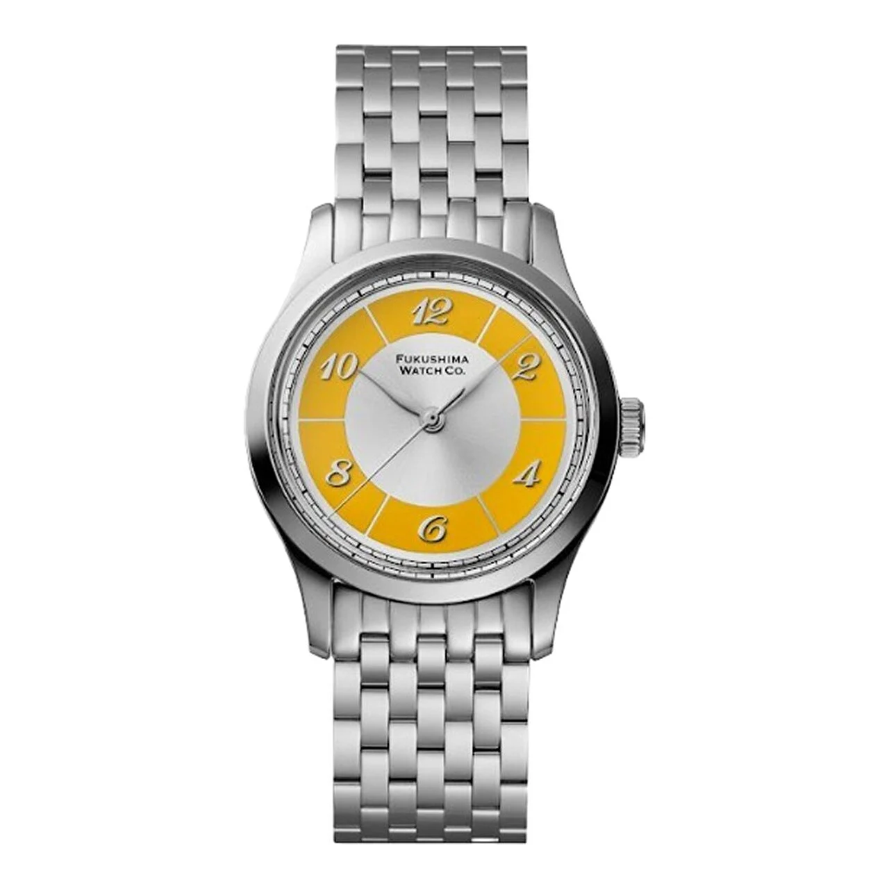 FUKUSHIMA Futaba Sunshine Yellow F002.01.05 34 mm kol saati
