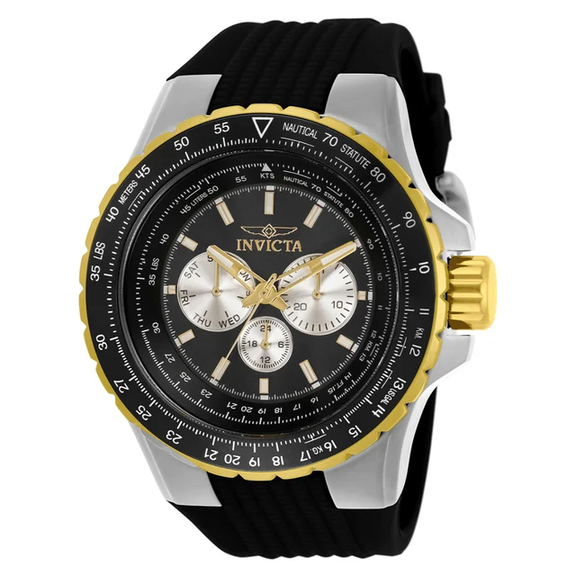 Invicta Open Box Aviator Skyshock Watch - 50mm. Black (AIC-33029) kol saati