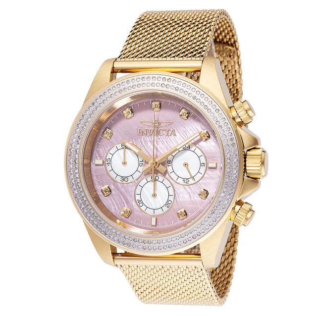 Invicta Elite Diamond 0.88 Carat Diamond Watch w/ Mother of Pearl Dial - 44mm, Gold (48755