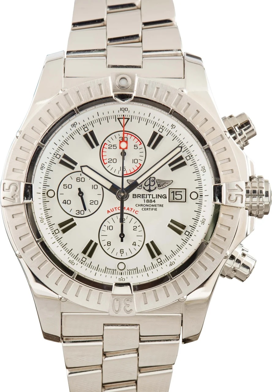 Breitling Super Avenger A1337011/A660 White Dial 48 mm kol saati