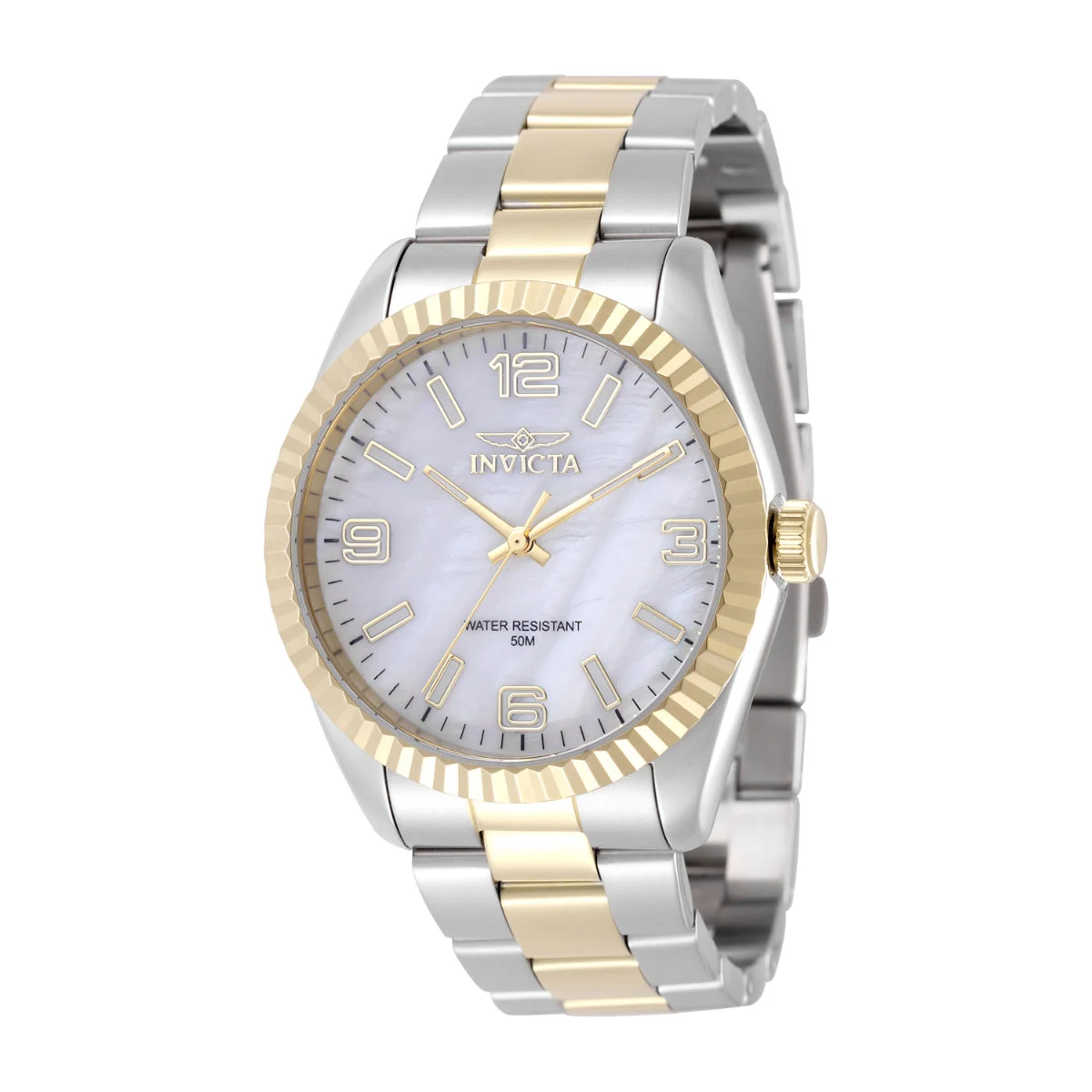 Invicta Specialty Watch w/ Mother of Pearl Dial - 38mm. Gold. Steel (49750) 38 mm kol saati