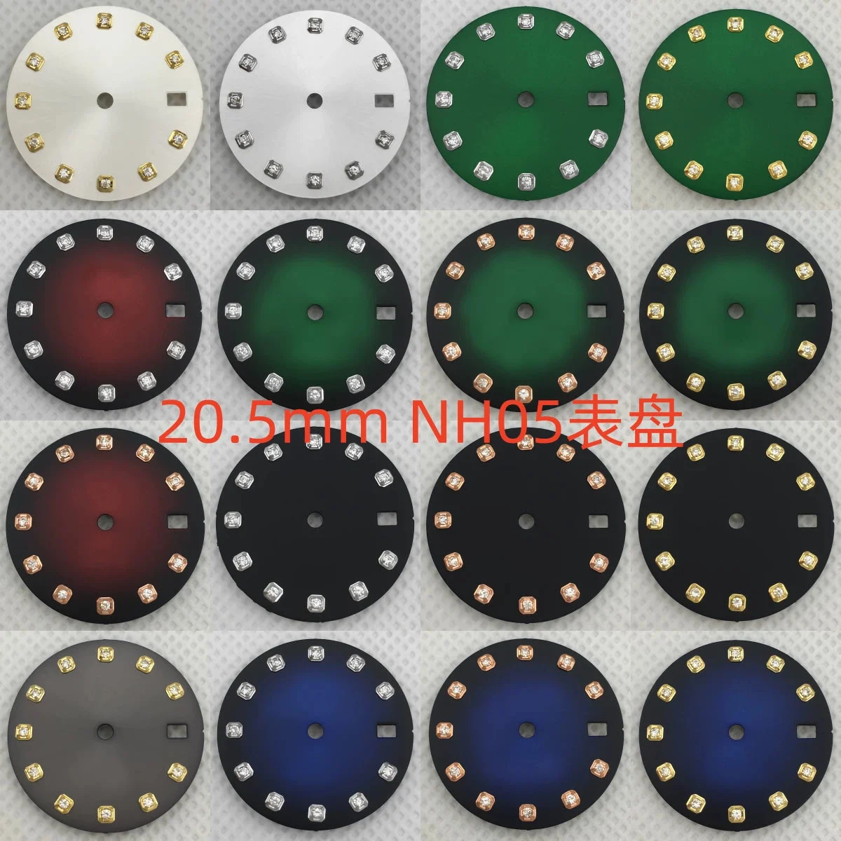 Tandorio Watch Dial Diamond Index for NH05A NH06A Movement Modified Accessories 5795147498982 kol saati