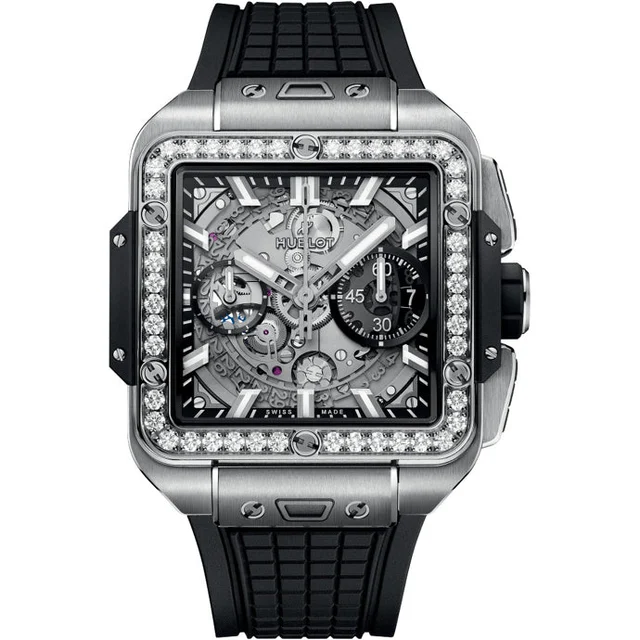 Hublot Square Bang Unico Titanium Diamonds 821.NX.0170.RX.1204 kol saati