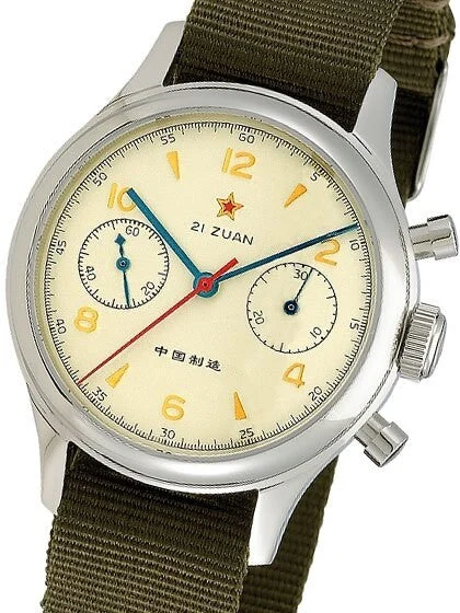 Seagull 1963 Scratch and Dent - Hand Wind Mechanical Chronograph with Sapphire Crystal #6345G-2901 20 SND342 38 mm kol saati
