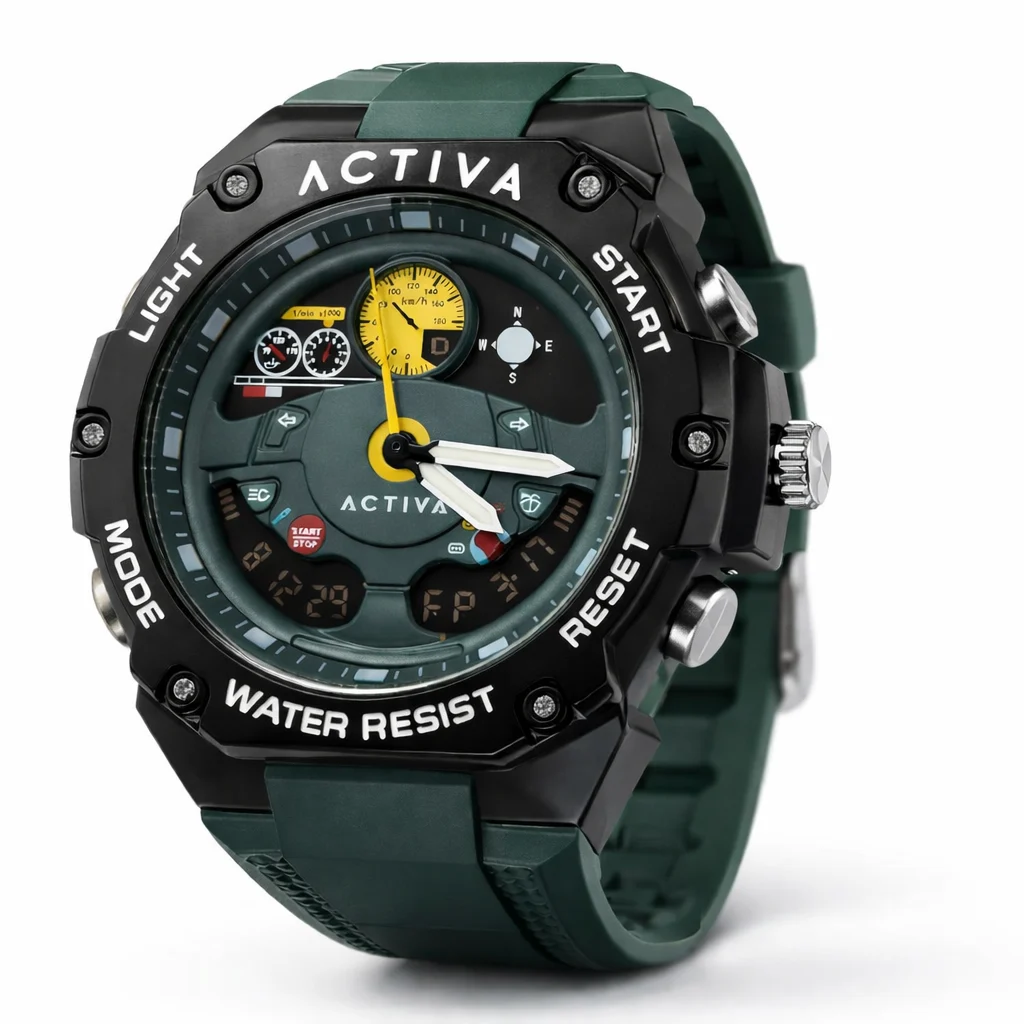 Activa Invicta Digital Watch - 55mm. Green (ACW8092-002) kol saati