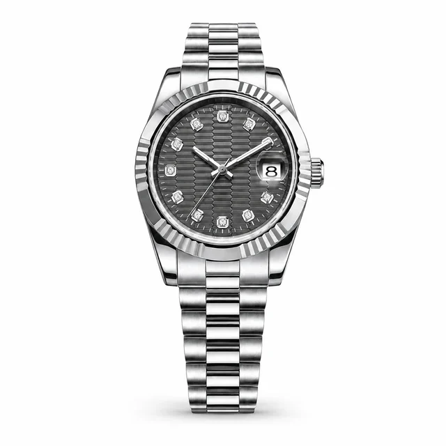Tandorio DateJust Mod CORGEUT 6002G Miyota 8215 Seiko NH35 Automatic Geometric Dial Sapphi