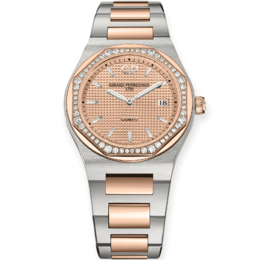 Girard-Perregaux Girard Perregaux Laureato Steel & Rose Gold 34mm 8 Pre-Owned Girard Perregaux Laureato Steel & Rose Gold 34mm 8 34 mm kol saati