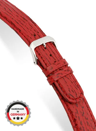 RIOS Grained Leather Ocean - Red - Shark Grained 6008/RI kol saati
