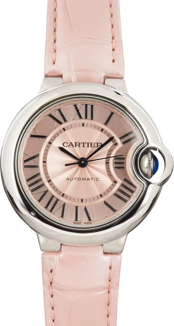 Cartier Ballon Bleu De Ref WSBB0031 Pink Dial kol saati