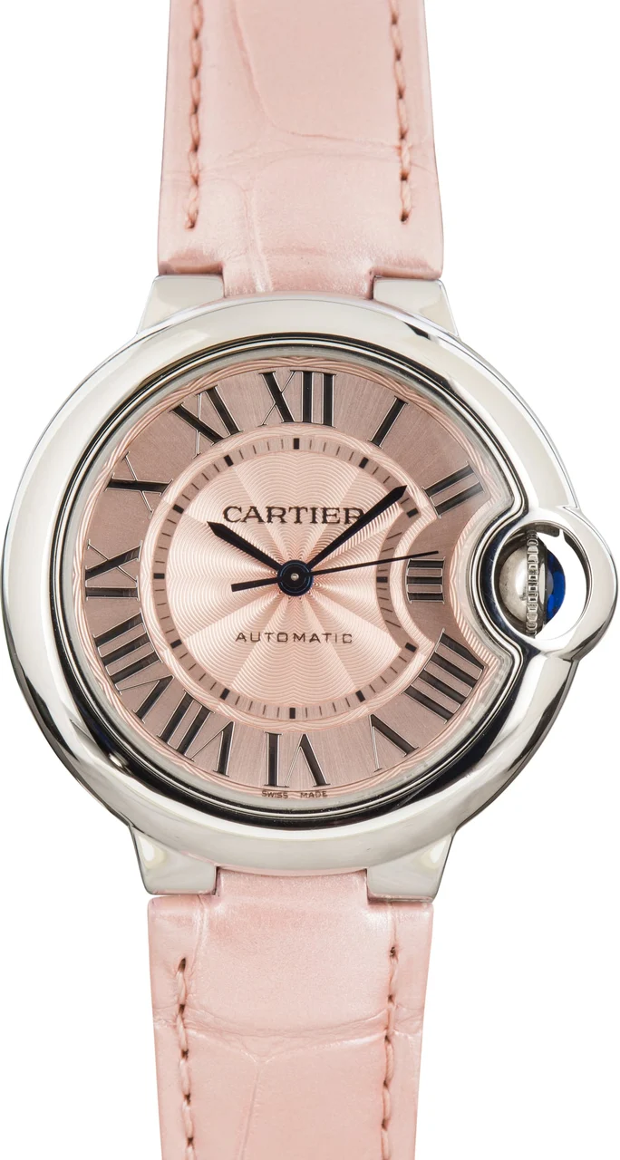 Cartier Ballon Bleu De Ref WSBB0031 Pink Dial 33 mm kol saati