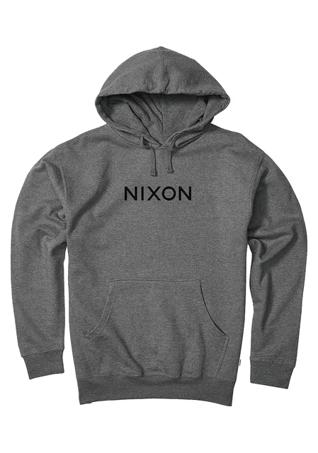 Nixon US Wordmark Hoodie - Dark Heather Gray S2751-1447-02 kol saati