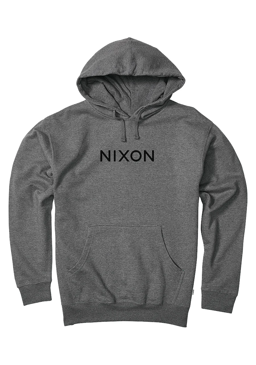 Nixon US Wordmark Hoodie - Dark Heather Gray S2751-1447-02 kol saati