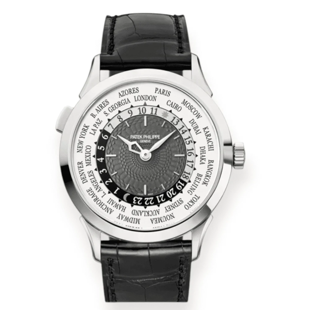 Patek Philippe World Time White Gold 38.5mm 5230G Pre-owned Patek Philippe World Time White Gold 38.5mm 5230G 39 mm kol saati
