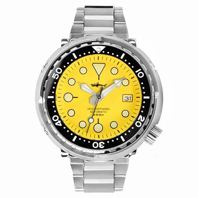 Heimdallr Colorful Tuna Can Dive Watch 海米德-罐头-黑-胶带595 47 mm kol saati
