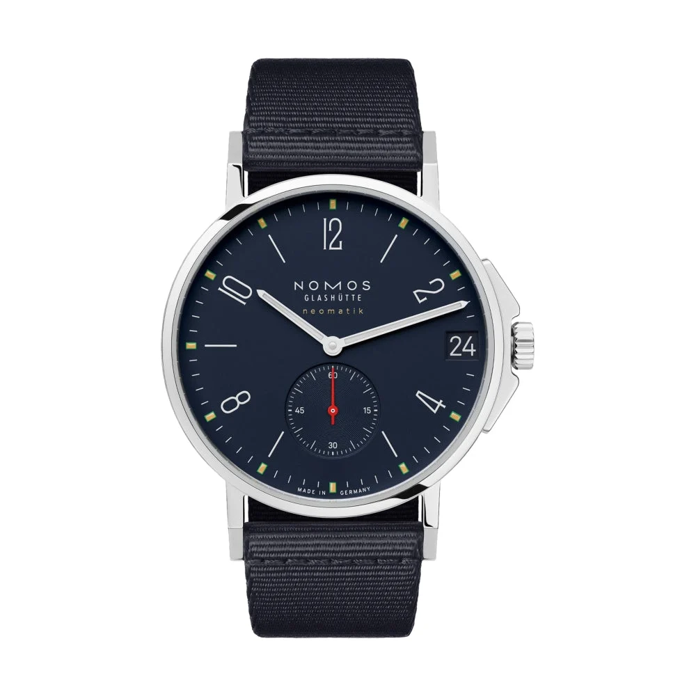 NOMOS Glashütte Ahoi Neomatik Date 38mm - Atlantic Blue on Textile Strap 528 38 mm kol saati