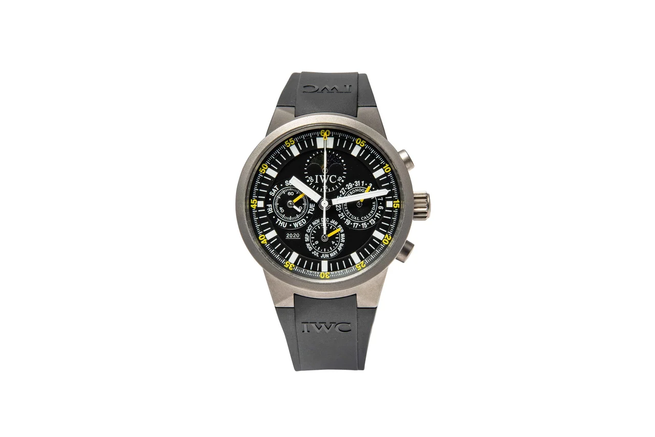 IWC IWC, REF. 3756, GST PERPETUAL CALENDAR MOON-PHASE CHRONOGRAPH, TITANIUM kol saati