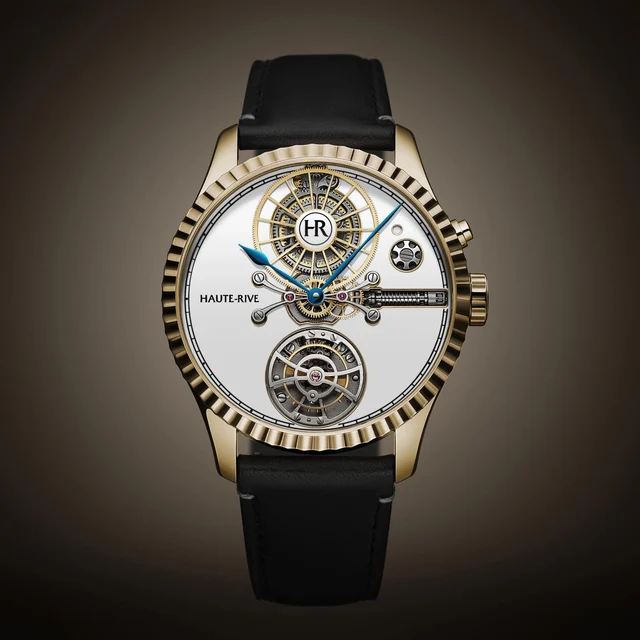 Haute-Rive Haute Rive Honoris I Yellow Gold White Dial Fluted Bezel HR-H1-YG-WH kol saati