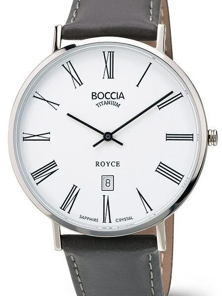 Boccia Thin Quartz Watch with 42mm Titanium Case and a Sapphire Crystal #3589-03 42 mm kol saati