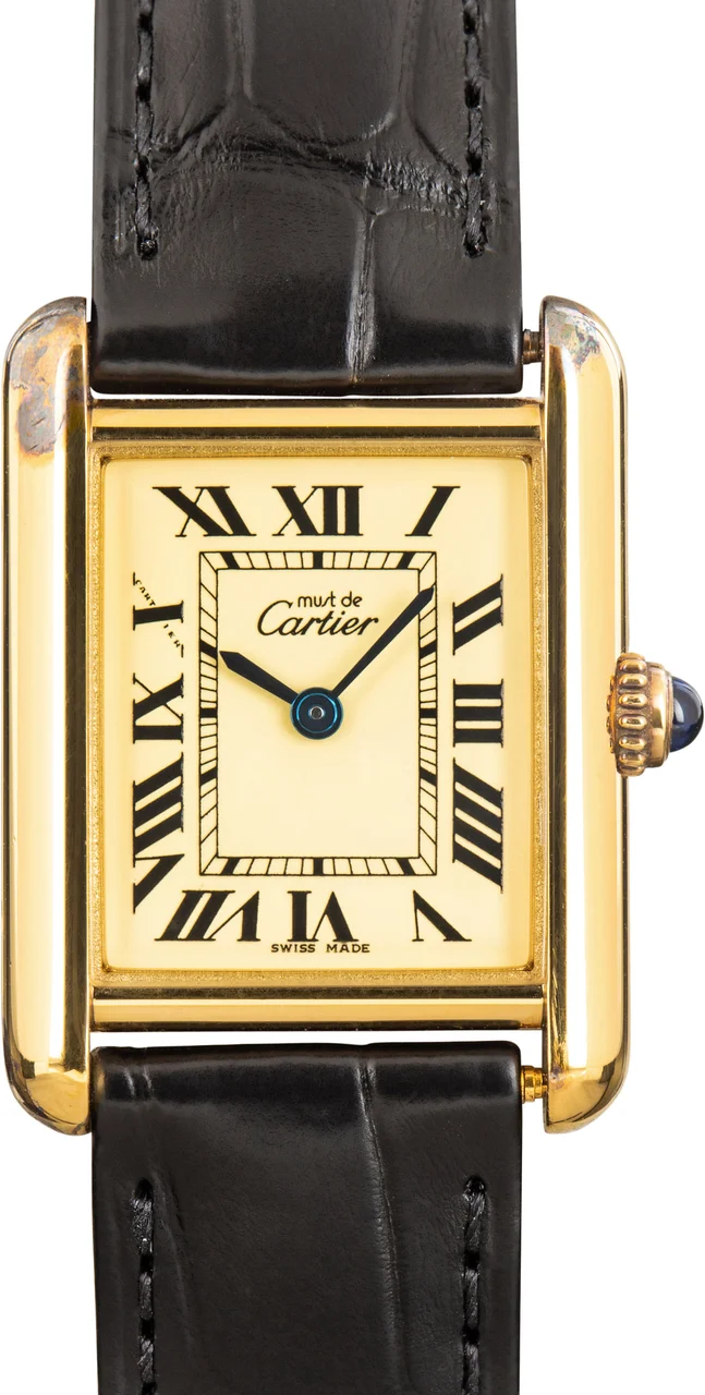Cartier Tank Vermeil Ivory Dial W1017354 23 mm kol saati