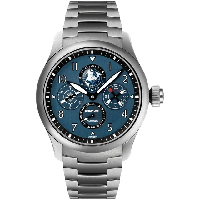 Bremont Altitude Perpetual Calendar GMT on Bracelet ALT42-PER-TI-BL-B kol saati
